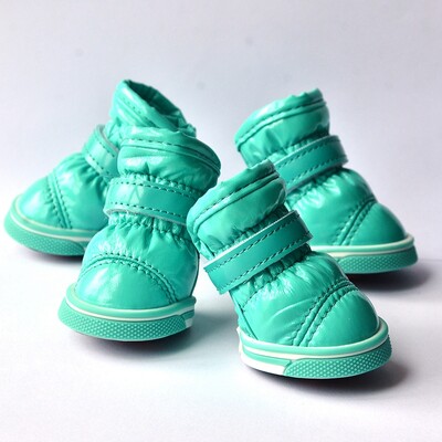 4 buc/set pantofi de iarnă pentru câini de companie pentru câini de talie mică, polar, cățeluș, pantofi pentru animale de companie, cizme impermeabile pentru zăpadă pentru câini, pantofi de pluș chihuahua Yorkie