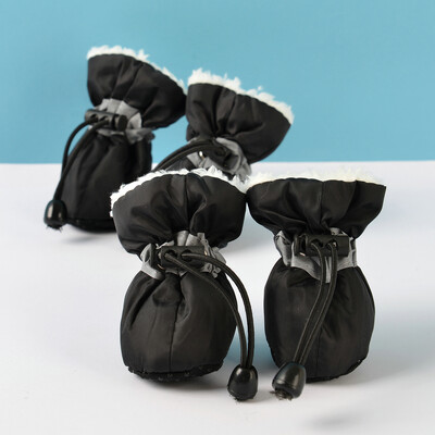 4vnt/komplektas Vandeniui atsparūs naminių šunų spausdinimo batai mažiems šunims žiemos šilti čihuahua neslystantys sniego batai Yorkies avalynė šuniukų bateliai