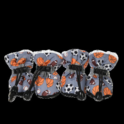 4vnt/komplektas Vandeniui atsparūs naminių šunų spausdinimo batai mažiems šunims žiemos šilti čihuahua neslystantys sniego batai Yorkies avalynė šuniukų bateliai