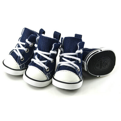 Modes Jean Pet Dog Shoes Ziemas silti āra kucēnu apavi Zābaki maziem suņiem Čivavas kaķiem Mājdzīvnieku piederumi XS-XL