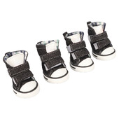 4 gab. Audekla kucēnu apavi Modes, jauki visu sezonu elpojoši, neslīdoši mājdzīvnieku sporta apavi maziem suņiem Mājdzīvnieki a