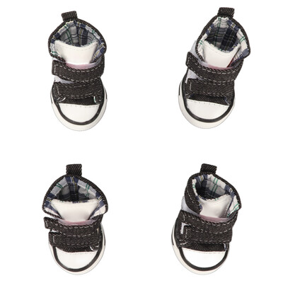 4 gab. Audekla kucēnu apavi Modes, jauki visu sezonu elpojoši, neslīdoši mājdzīvnieku sporta apavi maziem suņiem Mājdzīvnieki a