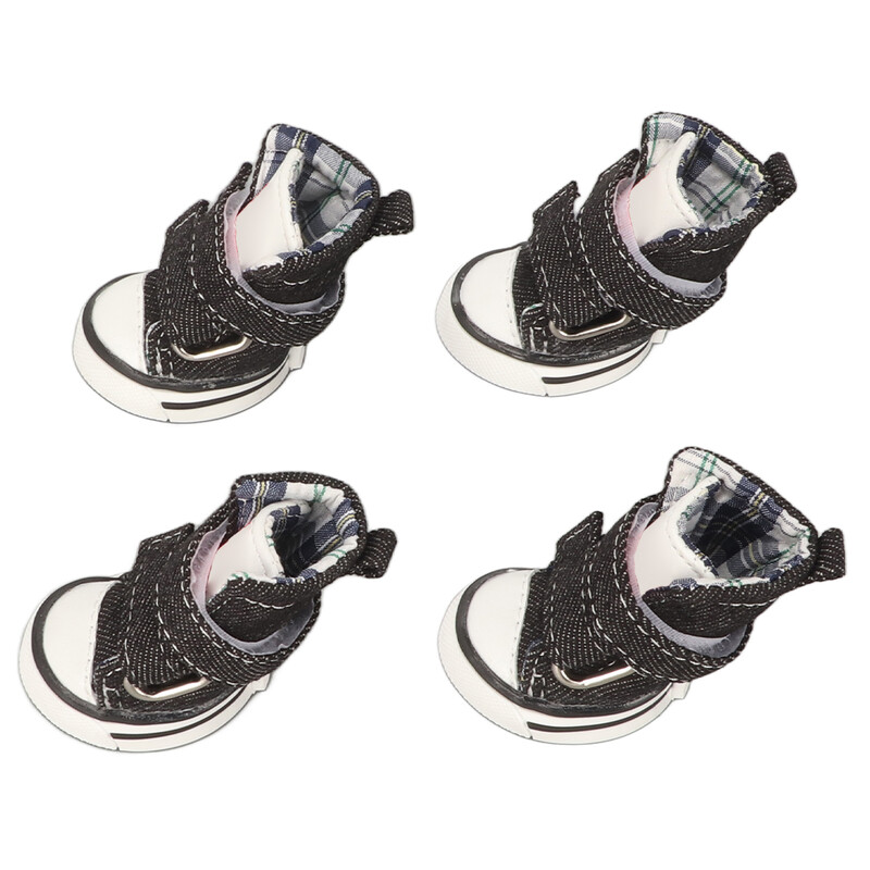 4 gab. Audekla kucēnu apavi Modes, jauki visu sezonu elpojoši, neslīdoši mājdzīvnieku sporta apavi maziem suņiem Mājdzīvnieki a