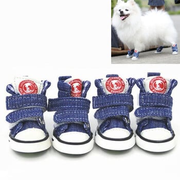 Малко куче Теди Обувки за кучета Dog Four Seasons Shoes Bixiong Shoes Cover Anti Dirt and Anti Drop Canvas Shoes Pet Shoes Дишащи