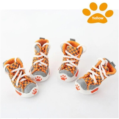 Naujo dizaino 4vnt/rinkinys Batai naminiams šunims Maži šunų šuniukų batai Futbolo stiliaus Pigūs šunų vasariniai batai mažiems augintiniams Keturių spalvų