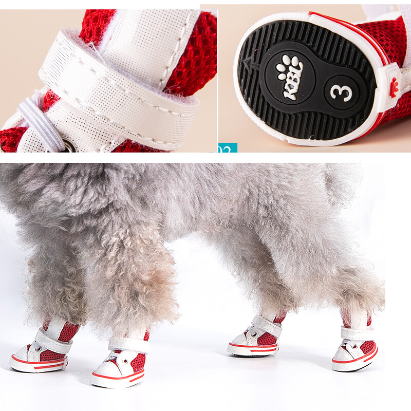 Vasariniai šunų batai, kvėpuojantys šuniuko katės neslystantys sportbačiai mažiems vidutiniams čihuahua mopsams Prekės naminiams gyvūnėliams Rožiniai mėlyni raudoni priedai