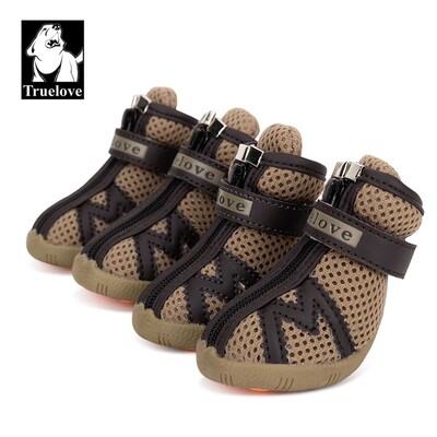 Truelove Mesh Fabric Pantofi pentru câini Cizme pentru câini pentru animale de companie, impermeabile, reflectorizante, robuste, anti-alunecare, antiderapante, în aer liber, pentru câini mici S5911