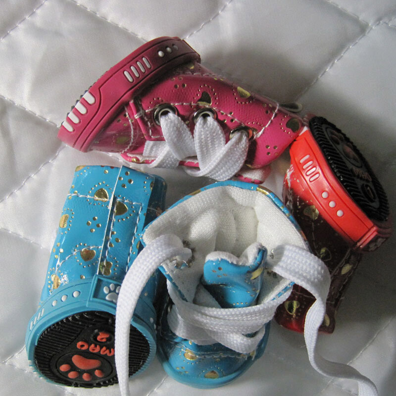 Modes sirds ikdienas suņu apavi rudens ziema PU ādas ūdensnecaurlaidīgi mājdzīvnieku kedas āra pretslīdēšanas suņu zābaki čivavas rotaļām