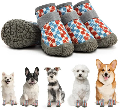 Cipele za kućne ljubimce Ljetne cipele za pse Mekane prozračne mrežaste cipele za štence Šuplje čizme za pse otporne na habanje Čizme za vanjske aktivnosti