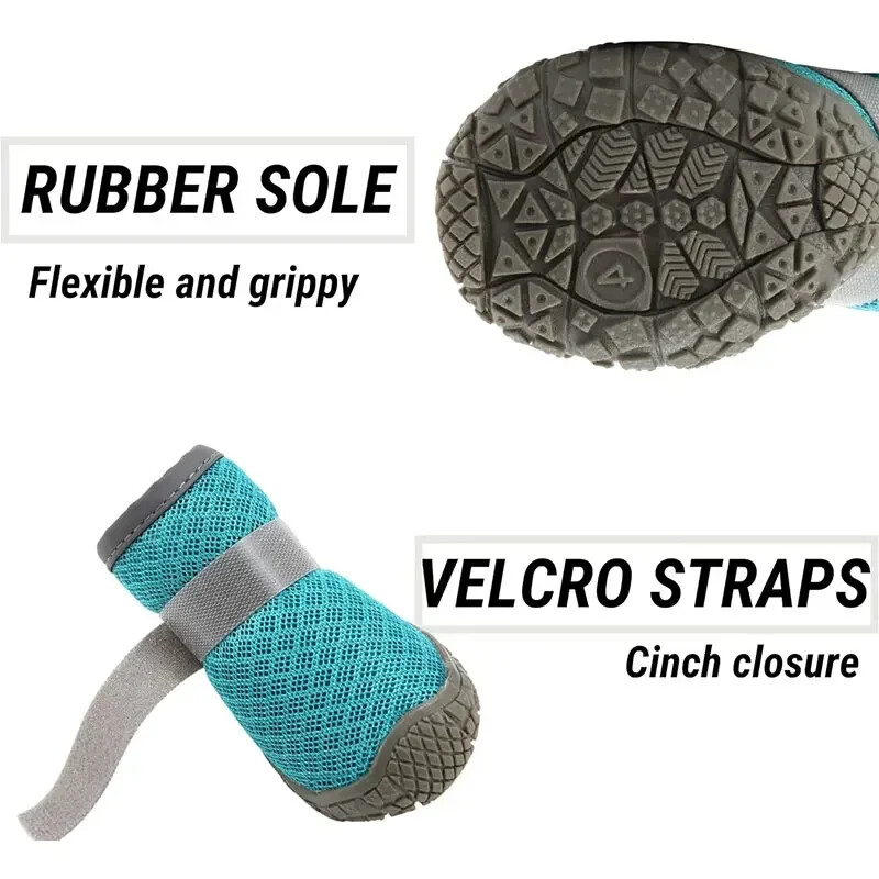 Cipele za kućne ljubimce Ljetne cipele za pse Mekane prozračne mrežaste cipele za štence Šuplje čizme za pse otporne na habanje Čizme za vanjske aktivnosti