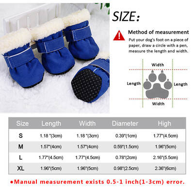 4vnt Batai naminiams gyvūnėliams šunims Žieminiai neslystantys kačių šunys sniego batai mažiems šunims Stori kačių šuniukų batai kojinės Batai Čihuahua Yorkshire