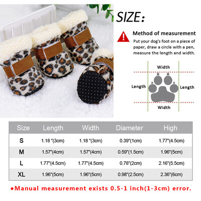 4vnt Batai naminiams gyvūnėliams šunims Žieminiai neslystantys kačių šunys sniego batai mažiems šunims Stori kačių šuniukų batai kojinės Batai Čihuahua Yorkshire