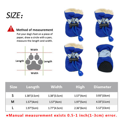 4vnt Batai naminiams gyvūnėliams šunims Žieminiai neslystantys kačių šunys sniego batai mažiems šunims Stori kačių šuniukų batai kojinės Batai Čihuahua Yorkshire