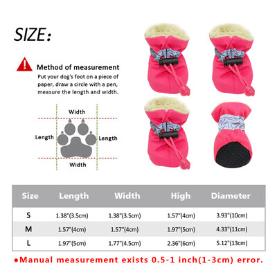4vnt Batai naminiams gyvūnėliams šunims Žieminiai neslystantys kačių šunys sniego batai mažiems šunims Stori kačių šuniukų batai kojinės Batai Čihuahua Yorkshire