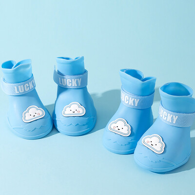 Vandeniui atsparus neslystantis guminis lietpatys naminiams gyvūnėliams, lauko batai, kulkšnies batai, naminių gyvūnėlių priedai, maži vidutiniai ir dideli šunys ir katės, 4 vnt.