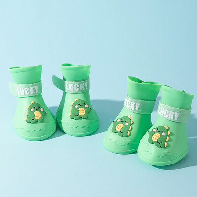 Vandeniui atsparus neslystantis guminis lietpatys naminiams gyvūnėliams, lauko batai, kulkšnies batai, naminių gyvūnėlių priedai, maži vidutiniai ir dideli šunys ir katės, 4 vnt.