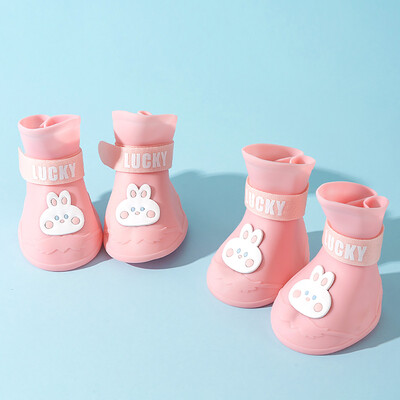 Vandeniui atsparus neslystantis guminis lietpatys naminiams gyvūnėliams, lauko batai, kulkšnies batai, naminių gyvūnėlių priedai, maži vidutiniai ir dideli šunys ir katės, 4 vnt.