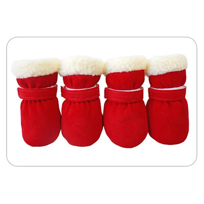 Cizme pentru câini Pantofi pentru câini pentru câini de talie mică Chihuahua Protecții anti-alunecare pentru labe pentru animale de companie pentru zăpadă iarnă Cizme groase și calde pentru căței Accesorii pentru animale de companie