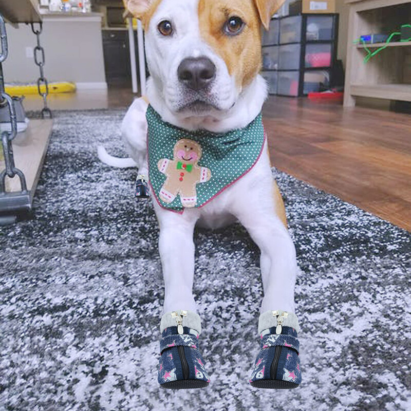 Benepaw šilti šunų batai žiemai, patogūs sniego naminių gyvūnėlių batai, tvirti, neslystantys padas šuniuko letenos apsauga, žygio batai lauke