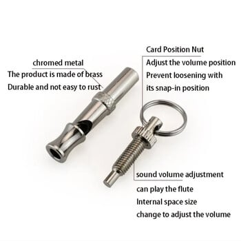 Свирка за обучение на кучета Устройство за спиране на лаенето Ултразвукова тренировъчна флейта Безшумен инструмент за управление на свирка Ключодържател с влакче за кученца Стоки за домашни любимци