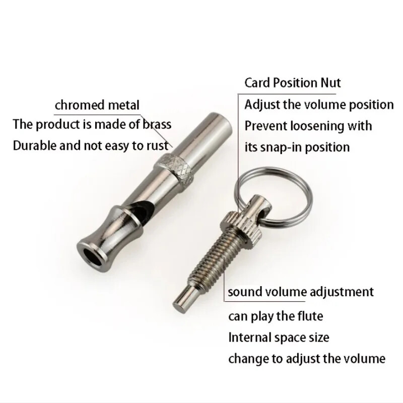 Fluier de dresaj pentru câini Dispozitiv de oprire a lătratului Flaut de dresaj cu ultrasunete Instrument de control al fluierului silențios Breloc pentru trenul cățelușului Articole pentru animale de companie