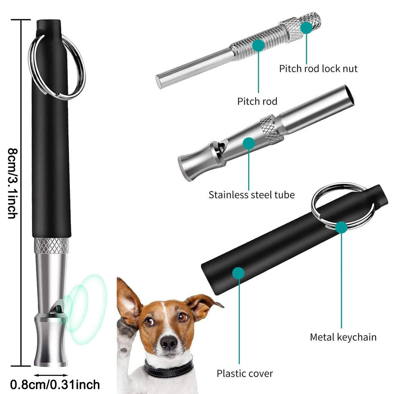 Píšťalka na psa s nastaviteľnou šnúrkou, ultrazvuková tichá píšťalka na psa, píšťalky na výcvik psov na zastavenie štekania, zariadenia na ovládanie