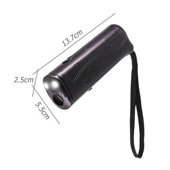 Pet Bark Arrester 3 в 1 Dog Whistle Anti Barking Device Ултразвуков Dog Repeller Stop Barking Control Инструмент за обучение със светлина