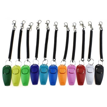 Pet Clicker Dog Training Whistle Pet Dog Cat Training Sound Pet Dog Trainer Assistive Guide with Key Ring Dog Pet Supplies