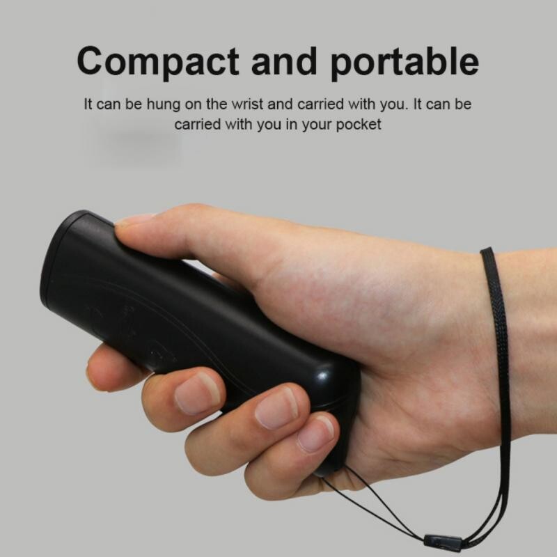 Naminių šunų atbaidymo švilpukas nuo lojimo stabdymo lojimo dresūros prietaiso treniruoklis LED ultragarsinis 3 viename šunų dresūra nuo lojimo