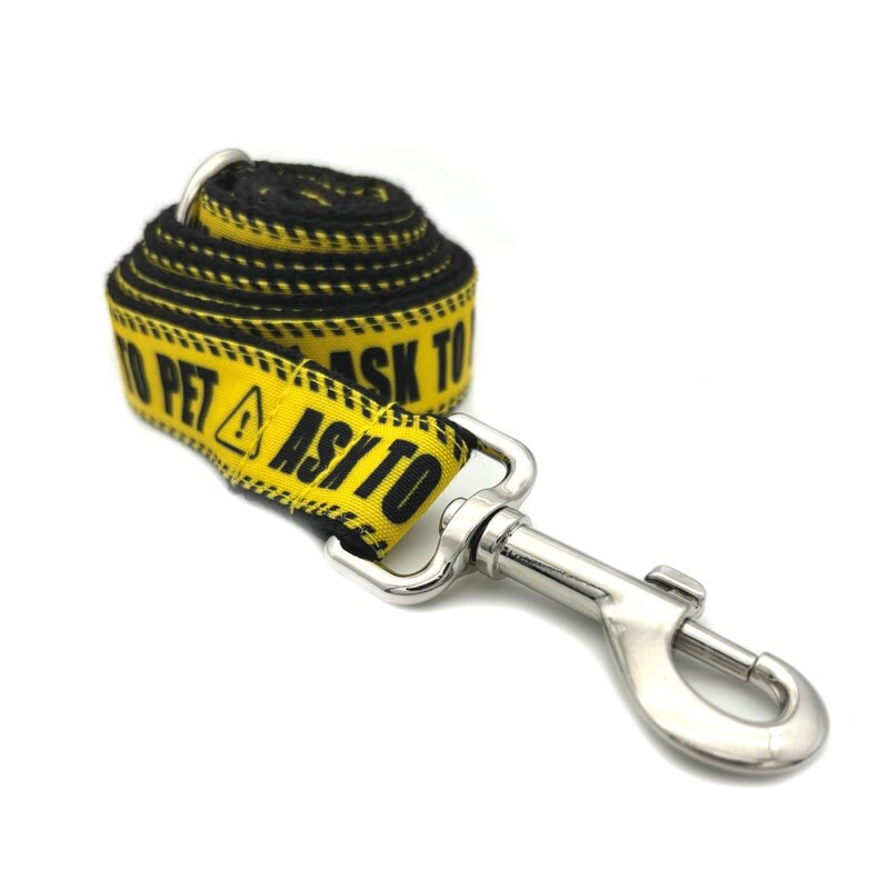 Guler personalizat pentru câini cu gravare gratuită, lesă asortată pentru animale de companie, cataramă de metal cu contacte personalizate, guler pentru semn de avertizare pentru animale de companie