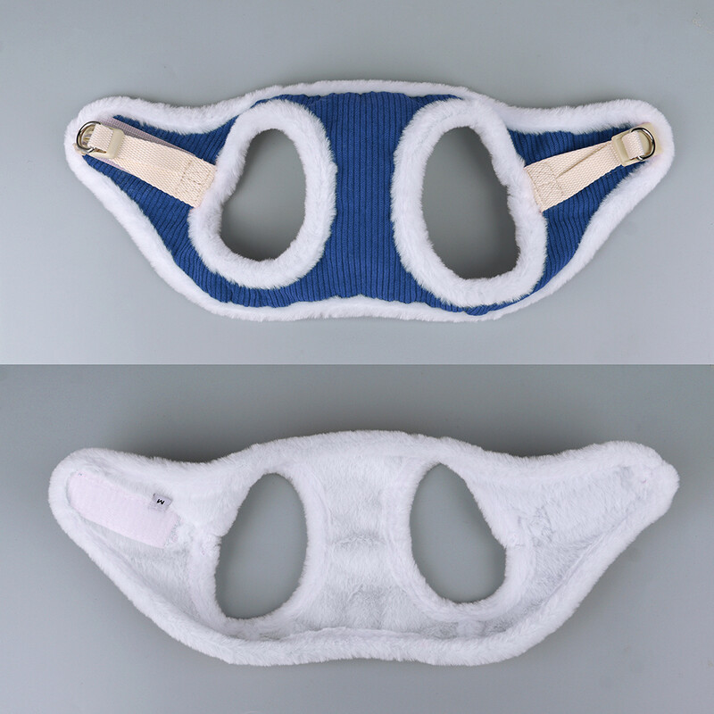 Set de ham și lesă pentru câini de iarnă caldă, cu blană moale, pisică, vestă pentru câini, pentru câini de talie mică, mijlocie, pisici, chihuahua, buldog francez