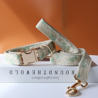 ID personalizat dantelă nuntă guler câine designer de lux frânghie arc personalizat metal moale guler reglabil pentru animale de companie petrecerea căsătoriei