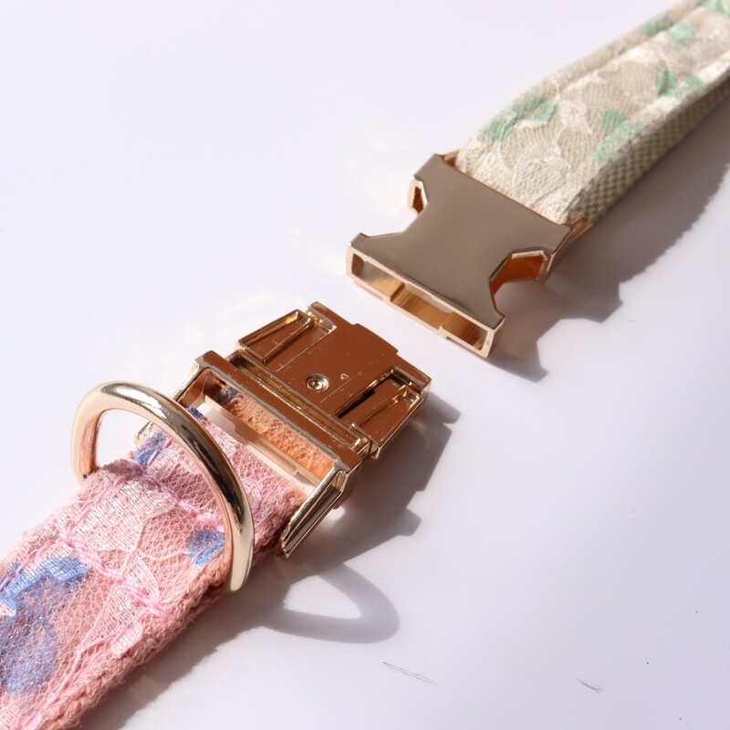 ID personalizat dantelă nuntă guler câine designer de lux frânghie arc personalizat metal moale guler reglabil pentru animale de companie petrecerea căsătoriei