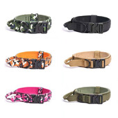 Guleră tactică durabilă pentru câini lesă militară rezistentă pentru câini de dimensiuni medii mari, zgarda pentru ciobănesc german, accesorii pentru antrenament pe jos