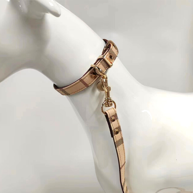 Set zgardă și lesă pentru animale de companie, din piele, la modă, zgarda reglabile pentru câini.