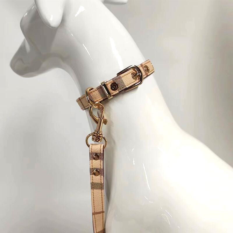 Set zgardă și lesă pentru animale de companie, din piele, la modă, zgarda reglabile pentru câini.