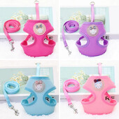 Harnaș și lesă pentru câini mici pentru pisici din plasă respirabilă, pisici, pisici, hamul pentru cățeluș pentru buldog francez, chihuahua, pug