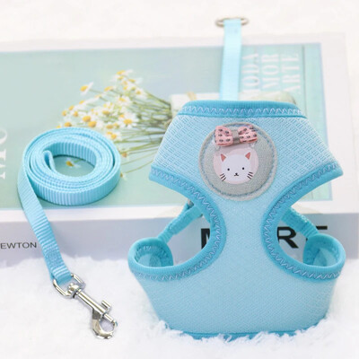 Harnaș și lesă pentru câini mici pentru pisici din plasă respirabilă, pisici, pisici, hamul pentru cățeluș pentru buldog francez, chihuahua, pug