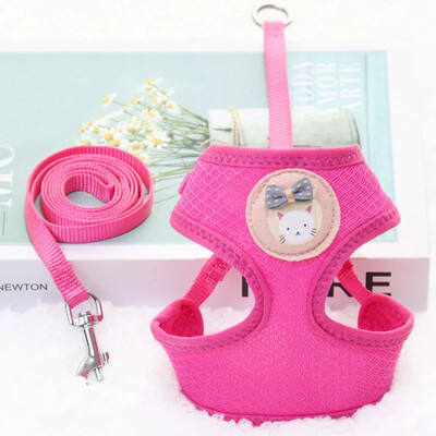 Harnaș și lesă pentru câini mici pentru pisici din plasă respirabilă, pisici, pisici, hamul pentru cățeluș pentru buldog francez, chihuahua, pug