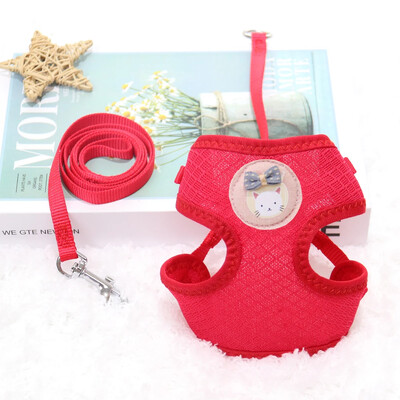 Harnaș și lesă pentru câini mici pentru pisici din plasă respirabilă, pisici, pisici, hamul pentru cățeluș pentru buldog francez, chihuahua, pug