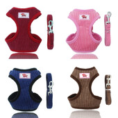 Vasaros tinklinių šunų petnešų ir pavadėlio rinkinys Velvetas mažas šunų kačių liemenė šuniukas Čihuahua Jorko mopsas Prancūzų buldogų naminių gyvūnėlių priedai