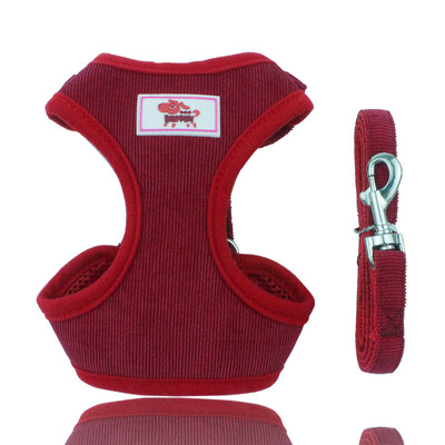 Vasaros tinklinių šunų petnešų ir pavadėlio rinkinys Velvetas mažas šunų kačių liemenė šuniukas Čihuahua Jorko mopsas Prancūzų buldogų naminių gyvūnėlių priedai