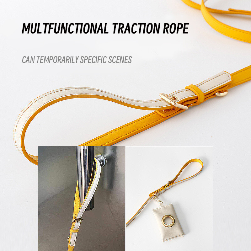 Odinių kačių vaikščiojimo diržų pavadėlių rinkinys Lengvas krūtinės diržo virvės grandinėlė naminių gyvūnėlių reikmenys mažiems šunims