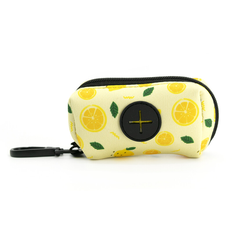 "Collarlogo" reguliuojamas naminių šunų antkaklis, patvarus minkštas, mielas, kūrybingas citrinų dizaino pavadėlis, neopreno diržai, išmatų maišelio dozatorius