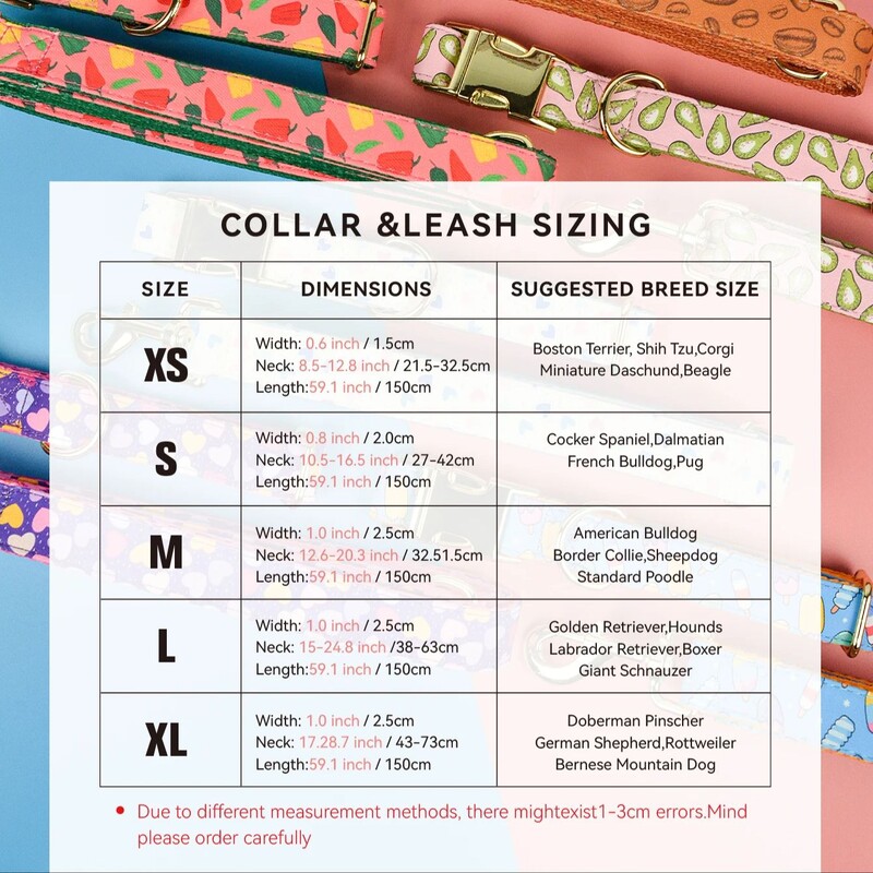 Padėkos kalėdinės dovanos Prabangaus prekės ženklo spalvingo sezono reguliuojamas antkaklis ir pavadėlis mažiems vidutinio dydžio šunims