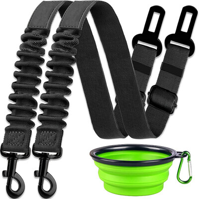 Amazon Car Dog Safety Buckle Pet Thickened Nylon Traction Elastic String Πτυσσόμενη ζώνη ασφαλείας αυτοκινήτου Κατασκευαστής