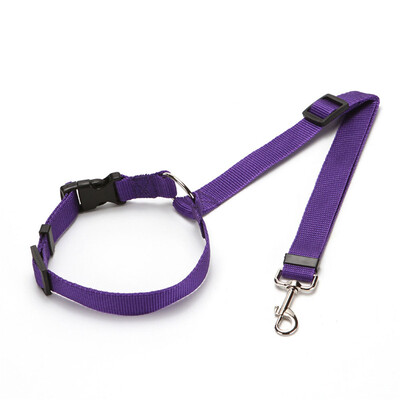 Nailonist turvavöö koertele Ühevärviline lemmikloomade auto turvavöö Kaks-ühes rihm Reguleeritav koerarakmed kaelarihmad Tooted Lemmikloomade tarvikud