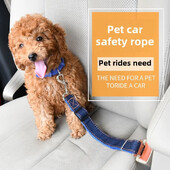 Reguleeritav lemmiklooma kassi ja koera auto turvavöö istme Sõiduki koerte rakmed Veojõuklamber Turvavarras Veojõu koerte auto turvaköis