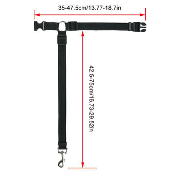 Предпазен колан за кола за кучета Регулируем колан за кучета Нашийник с клипс Каишка за превозно средство за кучета Универсална външна каишка за кучета