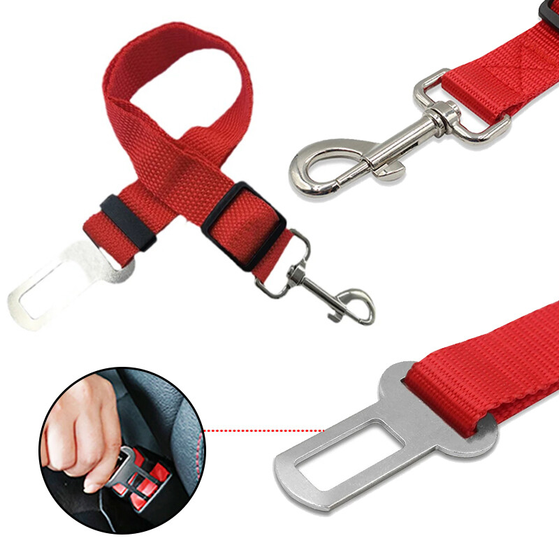 Šunų katės automobilio diržo sėdynė Vienspalvė reguliuojama šuniukų kačių švinas, saugaus traukos pavadėlis šunų pavadėliui, čihuahua mopsas, augintinių šunų priedai